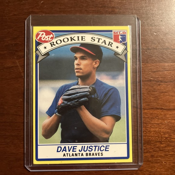 Dave Justice ROOKIE STAR Atlanta Braves 1991 POST 1 of 30 MAJOR LEAGUE BASEBALL